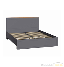 Остин Кровать 11.53 Каркас (Серый Графит 0162 РЕ, Дуб Золотой CRAFT, графит ZB 856-2 ПВХ)