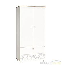 Эйп Шкаф для одежды 13.334 Белый РЕ шагрень, Дуб Белый exclusive OW D4430